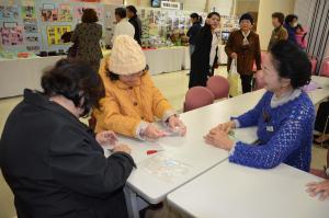 公民館主事体験コーナーの様子