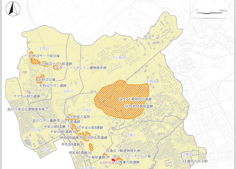 平安山原C遺跡の位置図