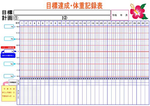 体重記録表画像